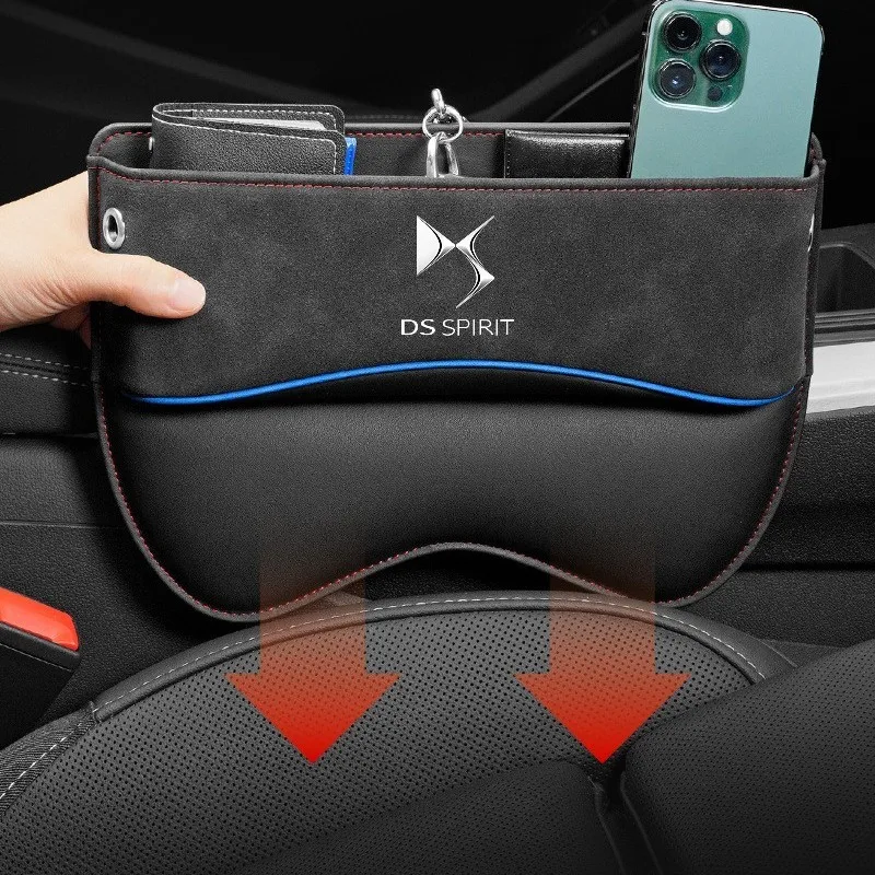 For DS SPIRIT DS3 DS4 DS4S DS5 DS 5LS DS6 DS7Fur Leather Car Seats Slit Storage Box Increased Storage Space Seat Org