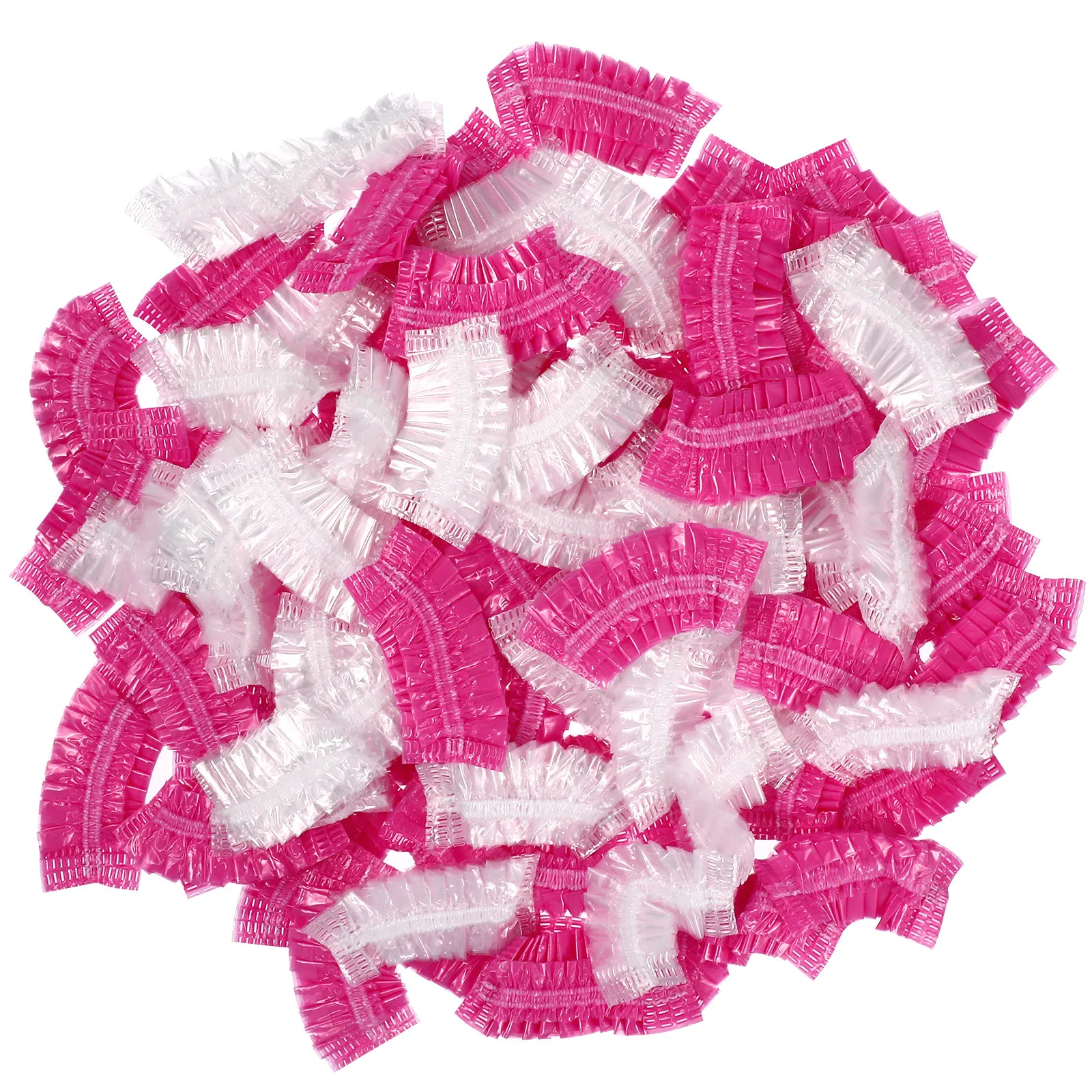 200개 일회용 탄성 투명 귀덮개 (샤워, 염색, 목욕, 세척용)