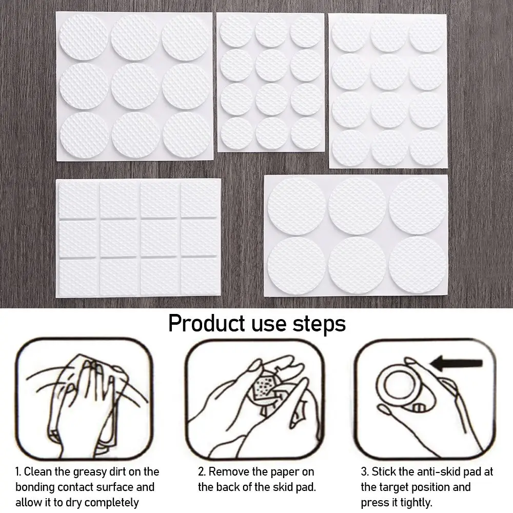 6/9/12PCS Self Adhesive Non-slip Mat Bumper Cushion Furniture Leg Foot Mat Felt Pads For Chair Table Protector Hardware