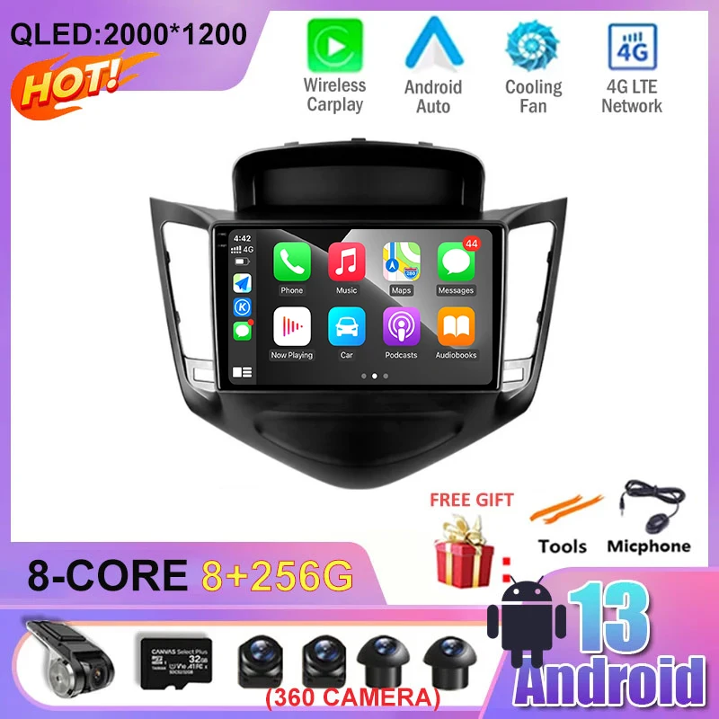 

Android 13 Car Multimedia Video Auto Radio Player Navigation Stereo For Chevrolet Cruze J300 2008 - 2014 4G WIFI GPS 2 din dvd