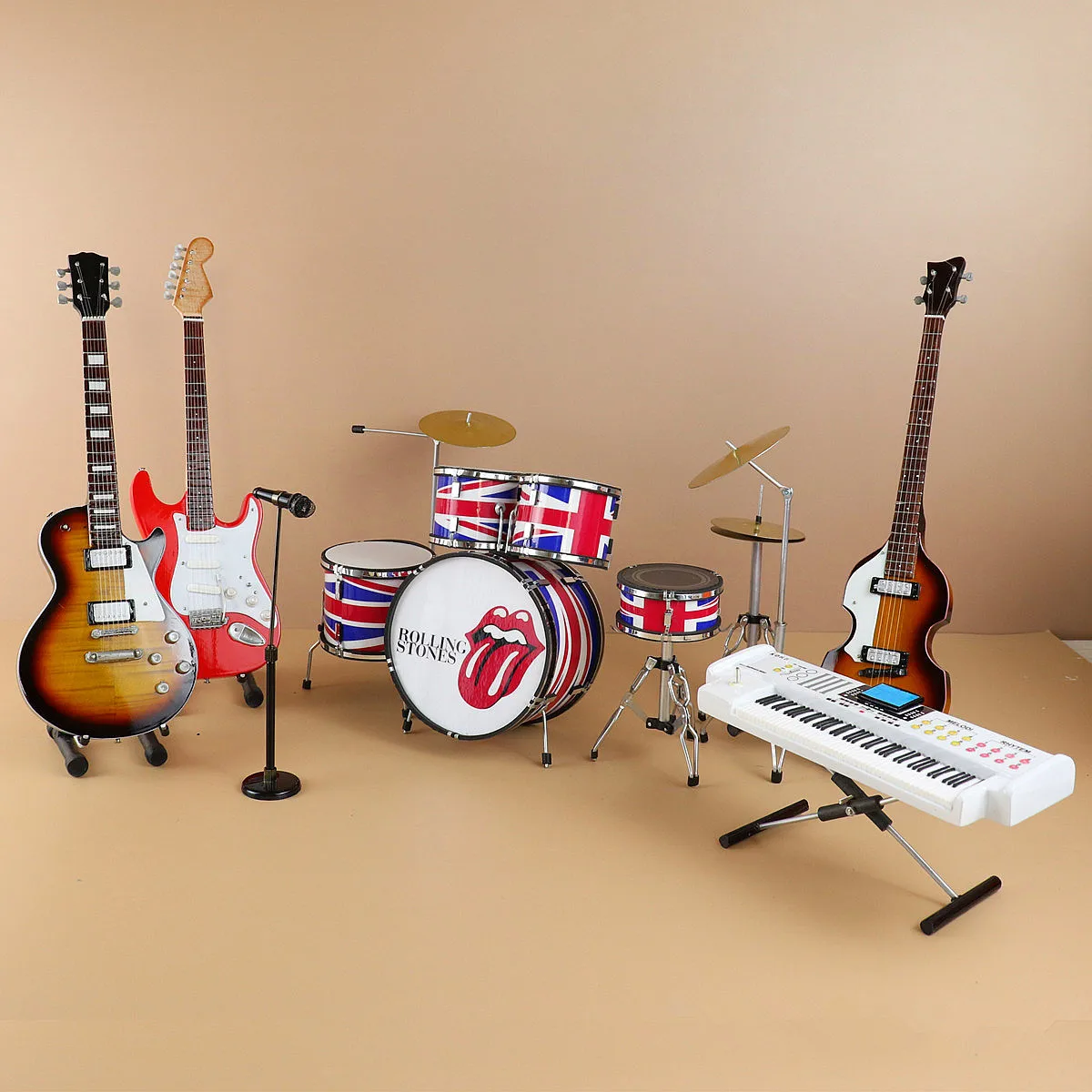 Miniature Drum Set Replica Mini Drum Set Display Model Mini Musical