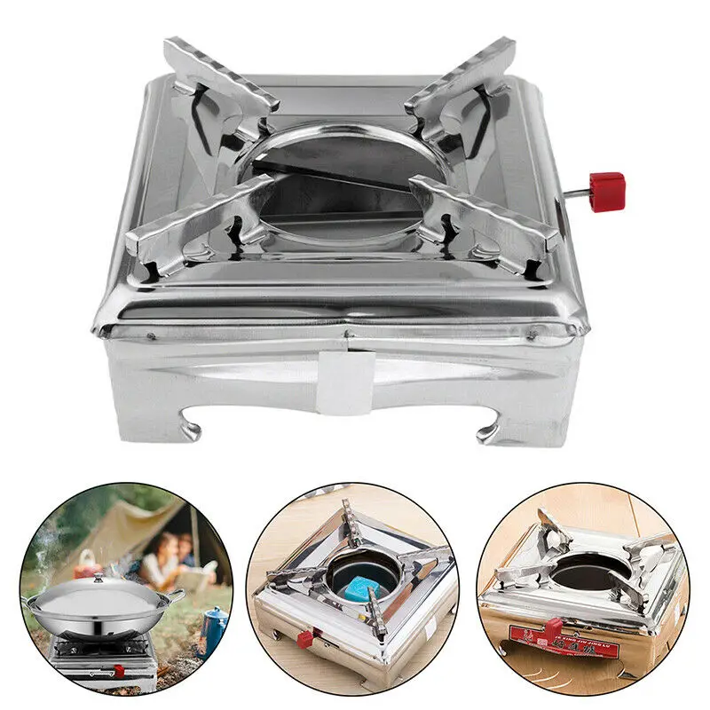 Réchaud De Camping à Alcool En Acier Inoxydable - Diamètre 18 Cm, Hauteur 7,7 Cm - Portable Pour Intérieur Et Extérieur - Idéal Pour Fondue, Raclette, Repas Conviviaux - 9