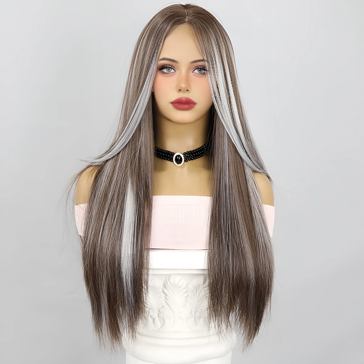 

New Small Lace Spot Dyed High Level Air Feeling Simulation Wig Sweet and Spicy Wind Wave Wig Curly Hair
