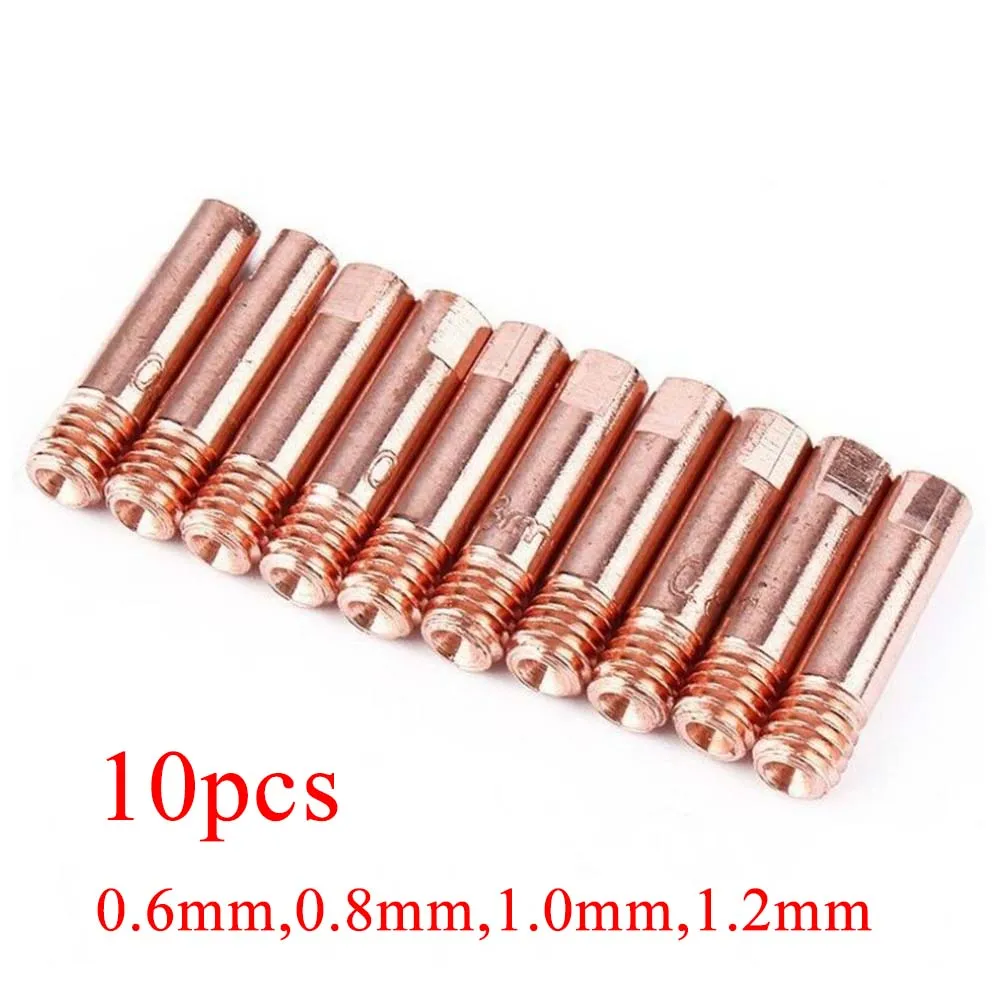 10pcs MB15AK Welding Contact Tips 0.6 - 1.2mm Thread M6 For Binzel Style Torches MIG/MAG Welder Torch Consumables Power Tools