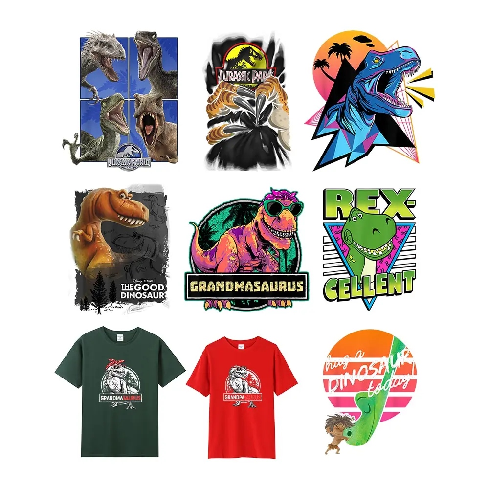 Dinosaurs Iron On Transfer For Clothing Patches DIY Washable T Shirts