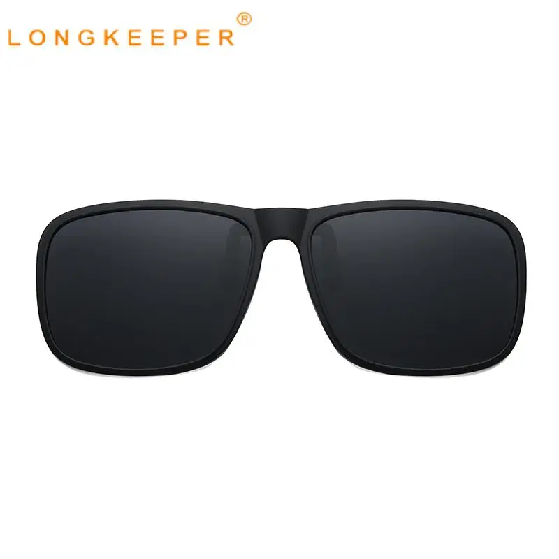 

Square Polarized Sunglasses Man Clip On Flip Up Sun Glasses Car Driver Night Vision Goggles Driving Glasses Men Women Oculos