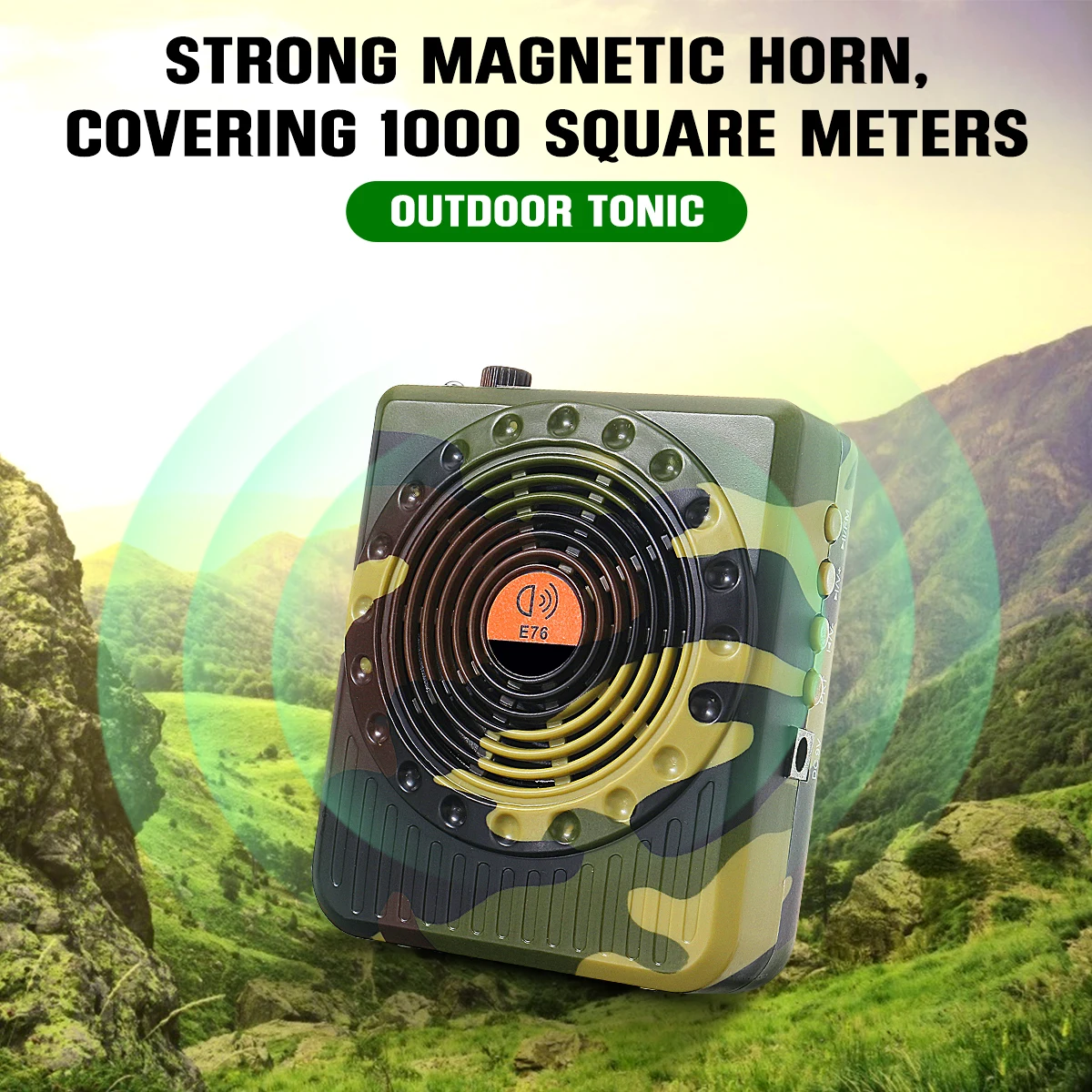 Portable Rechargeable Remote Control Amplifier Universal Outdoor Hunting Sound Amplifier Hunt Accessory Sound Device EU Plug