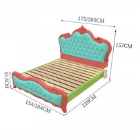 Lit avec tête de lit capitonnée, style nordique unique, cadre de lit Queen Deluxe, tables de chevet avec rangement, meubles de chambre à coucher 6