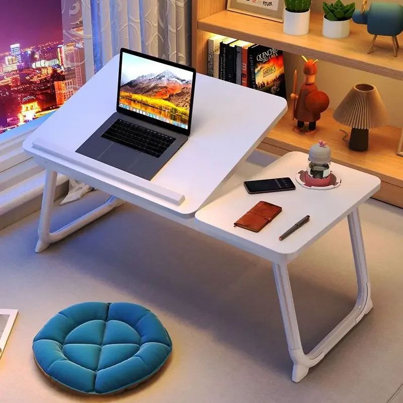 

Bed Desk Laptop Desk College Dormitory Lifting Study Desk Folding Bedroom Small Table Can Be Folded.