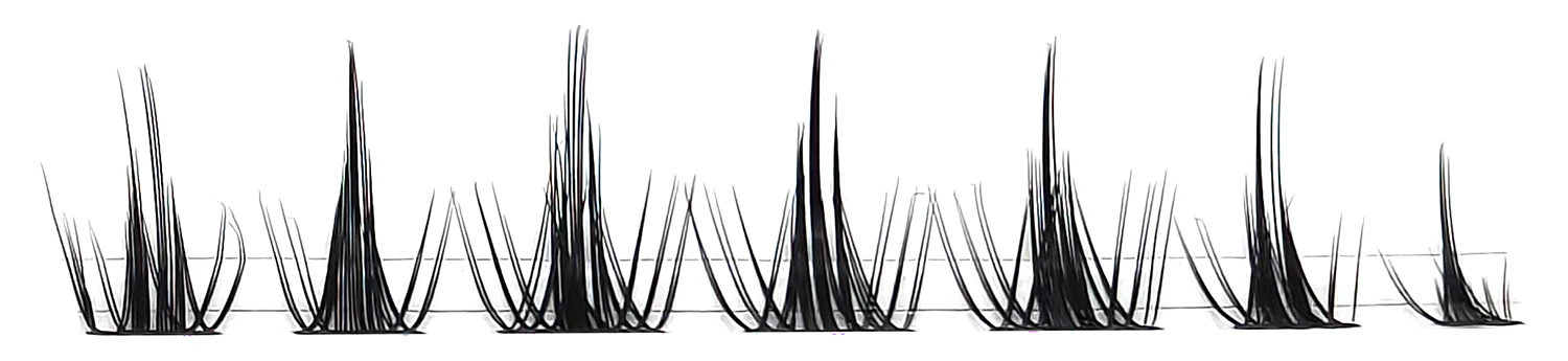 Description Picture 6 of itemAdiya Cluster Eyelashes Individual Premade Volume Fan Lash Extension Heat Bonded Quick DIY Eyelash Extensions KIT Cosplay Lashes