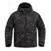 Winter Men Tactical Thicken Warm Jacket Windproof Waterproof Camouflage Loose Fleece Coats Outdoors Hooded Soft Shell Camo Suit 2