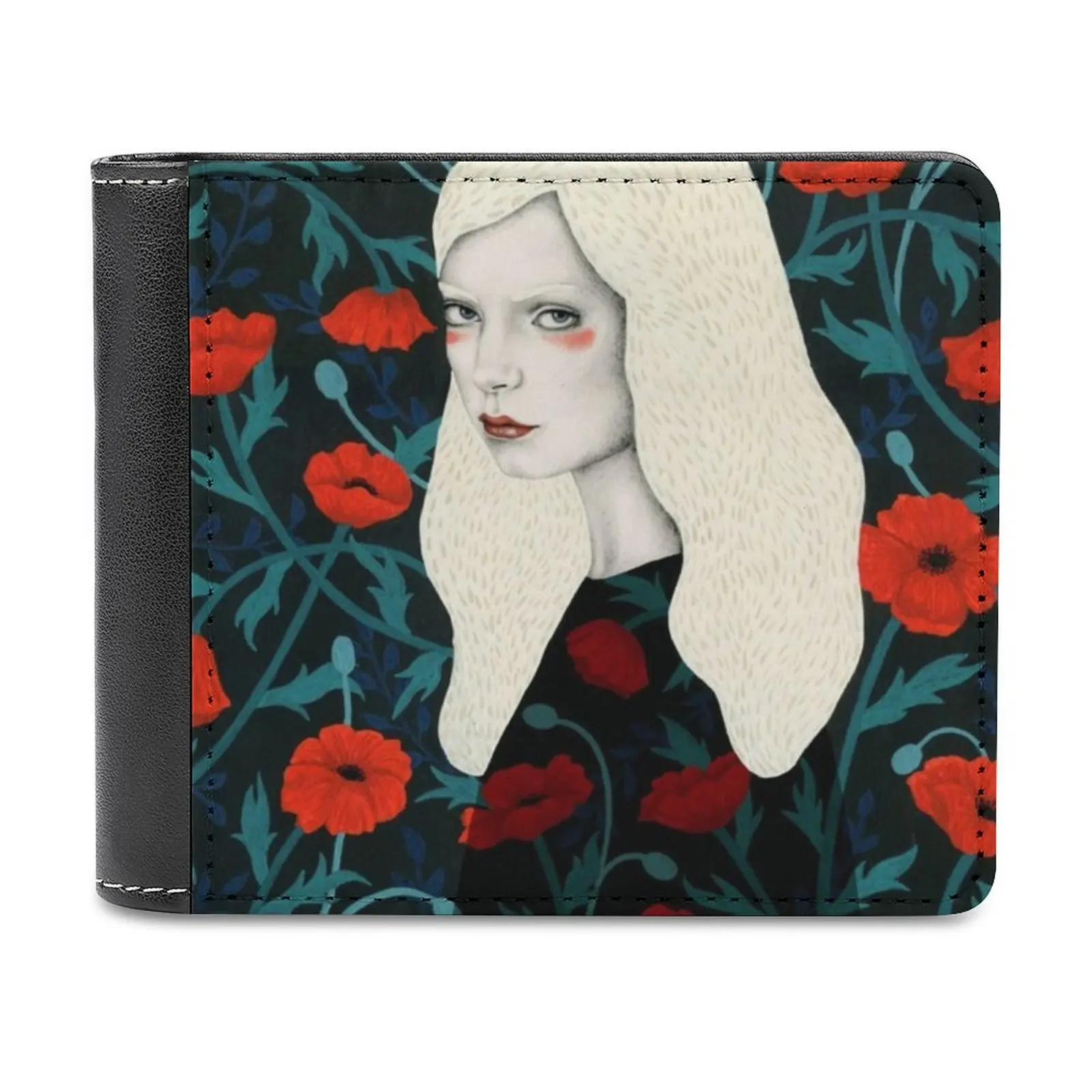 

Мягкие мужские кошельки Poppy, новый кошелек, держатели для кредитных карт для мужчин, кошельки, мужской кошелек, красный женский бумажник с рисунком мака и мака