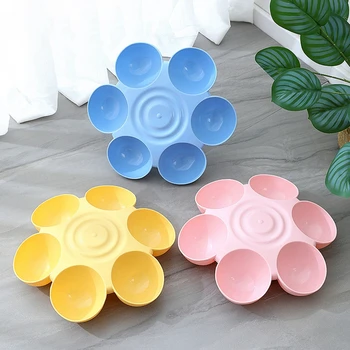 6 In 1 Dog Bowl Puppy Slow Feeder Dog Bowl Cat Water Bottle Flower Shape Cat Water Feeding Bowl Healthy Diet Dish Pet Accessory 5