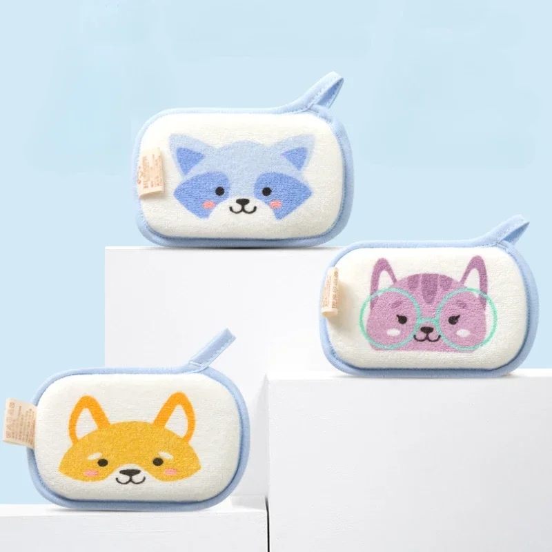 Cute Cartoon Animal Baby Bath Sponge Kids Children Toddlers Adult Cleaning Brush Towel Soft Inirritative Foam Bath Shower Sponge baby bath sponge