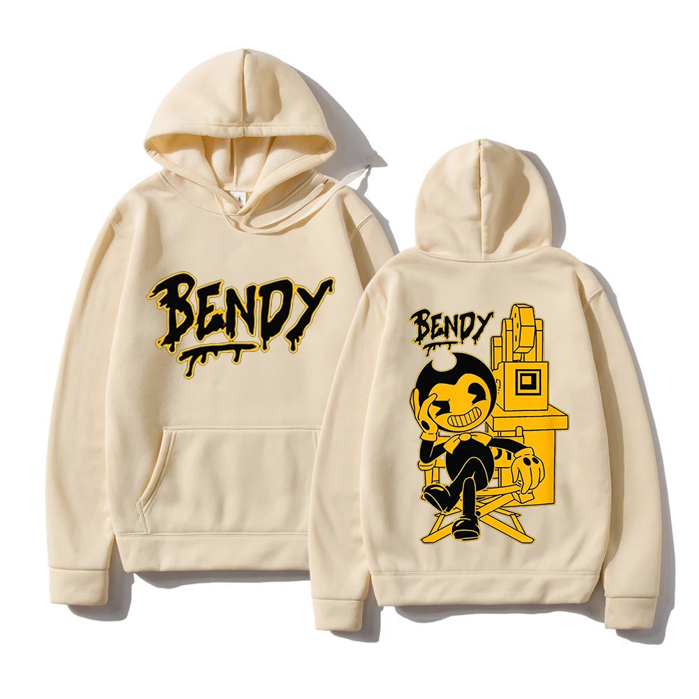 Game Bendy and The Ink Machine Hoodie Graphic Hoody Men Y2K Long Sleeve Streetwear Fashion Women Casual Clothing Loose Pullovers