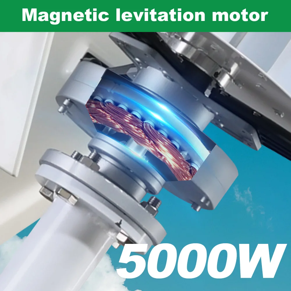 5KW Windmill Wind Generator Turbine Power 5000w 3 Blades 12v 24v 48v With Mppt/Hybrid Charge Controller For Yacht Farm Home Use