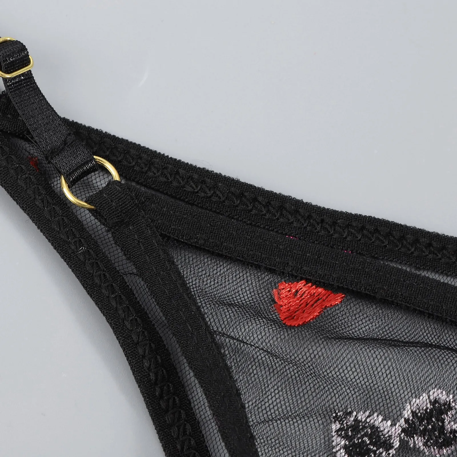 Lingerie For Women Sexy Naughty Plus Size Love Embroidery Bra G-string Thong Sleepwear Lingerie Garter lenceria para_voghion.com