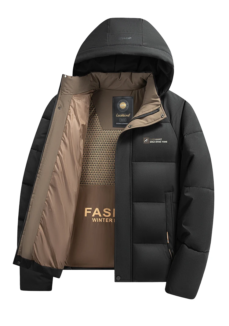Mens Winter Parka - Casual Hooded Jacket With Detachable Hood, Cotton Filled Coat