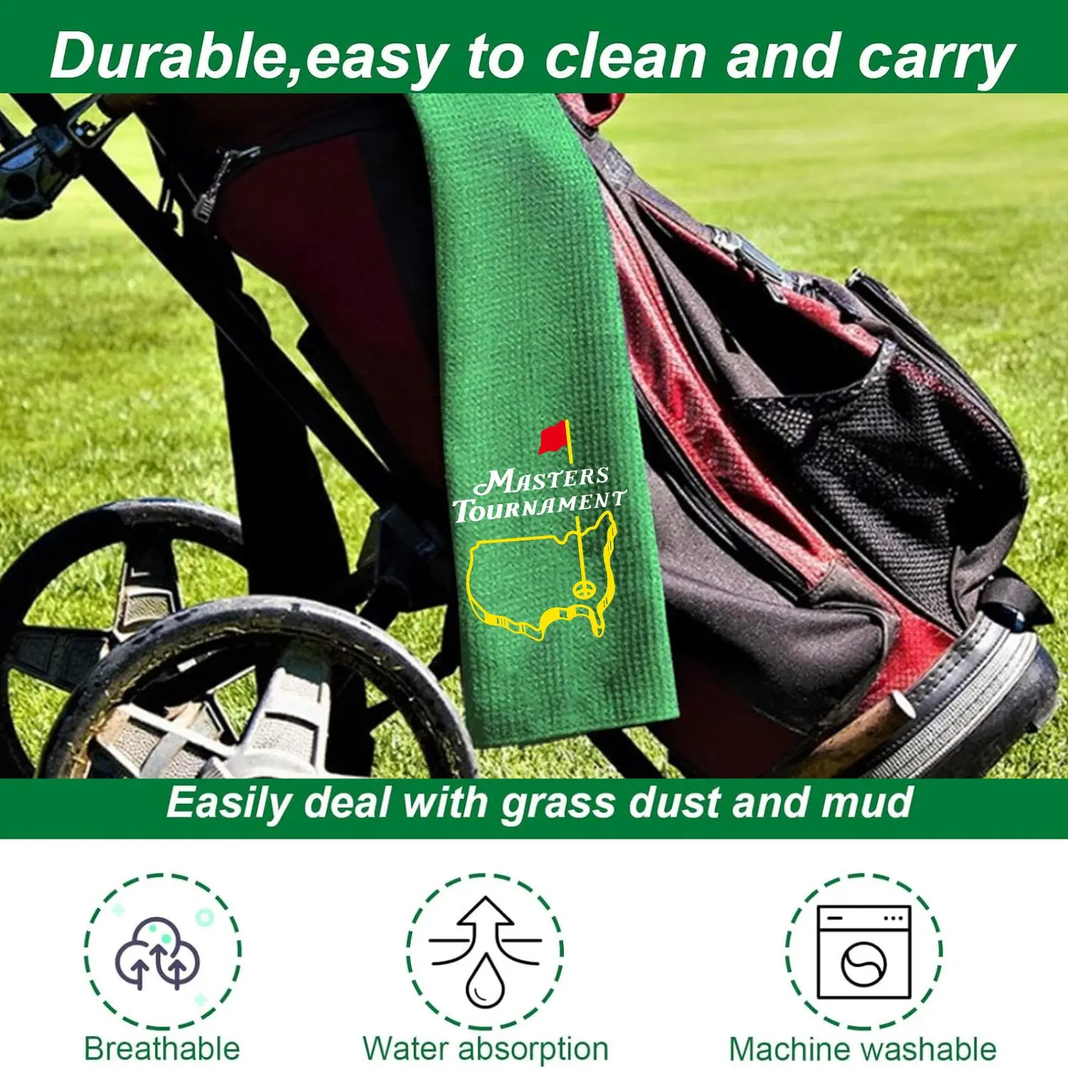 2 Count Great Christmas Golf Gifts Funny Embroidered Golf Towels for Bags Gifts for Men Stuff golf towel