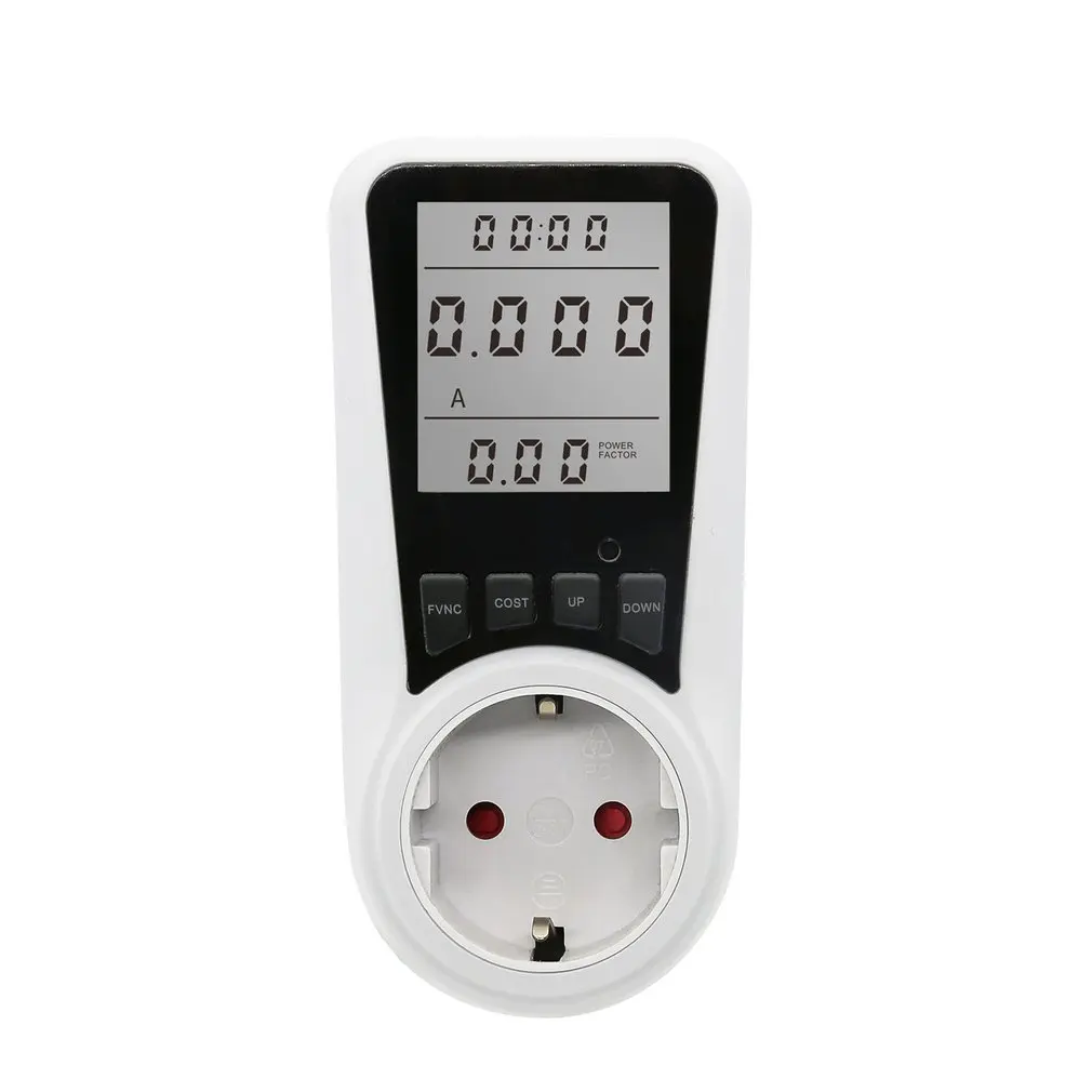 

US Standard Metering Socket Small Screen Power LCD Display Monitor Household Electric Energy Sockets Meter