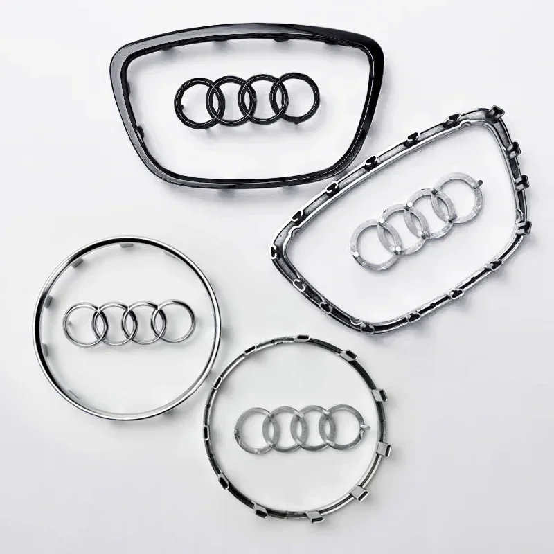 For Audi A3 A4 B8 8P B9 8V A5 A6 C7 A7 Q3 Q5 Q7 Automobile Steering Wheel Bright Frame Strip Electroplated Car Sticker automobile steering wheel sticker