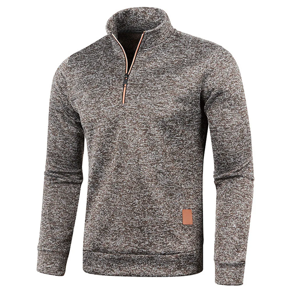 Men's Knitted Sweatshirt Casual Half Zip Pullover