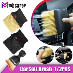 Car Interior Cleaning Tool Air Conditioner Air Outlet Cleaning Brush Car Soft Brush Car Crevice Dust Removal Artifact Brush