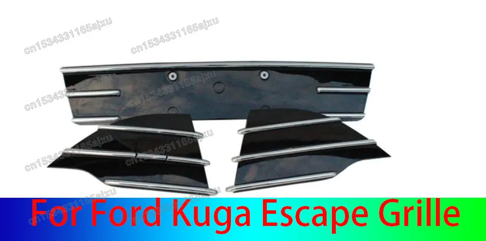

For Ford Kuga Escape Grille 2013-2015 Grille Trim Stickers High Version Grille Strip Chromium Styling Car Styling