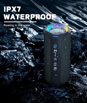Ortizan 40W Portable Speakers Bluetooth 5.3 Bass Subwoofer Wireless IPX7 Waterproof TWS Outdoor Travel Speakers Suporrt TF/AUX 3