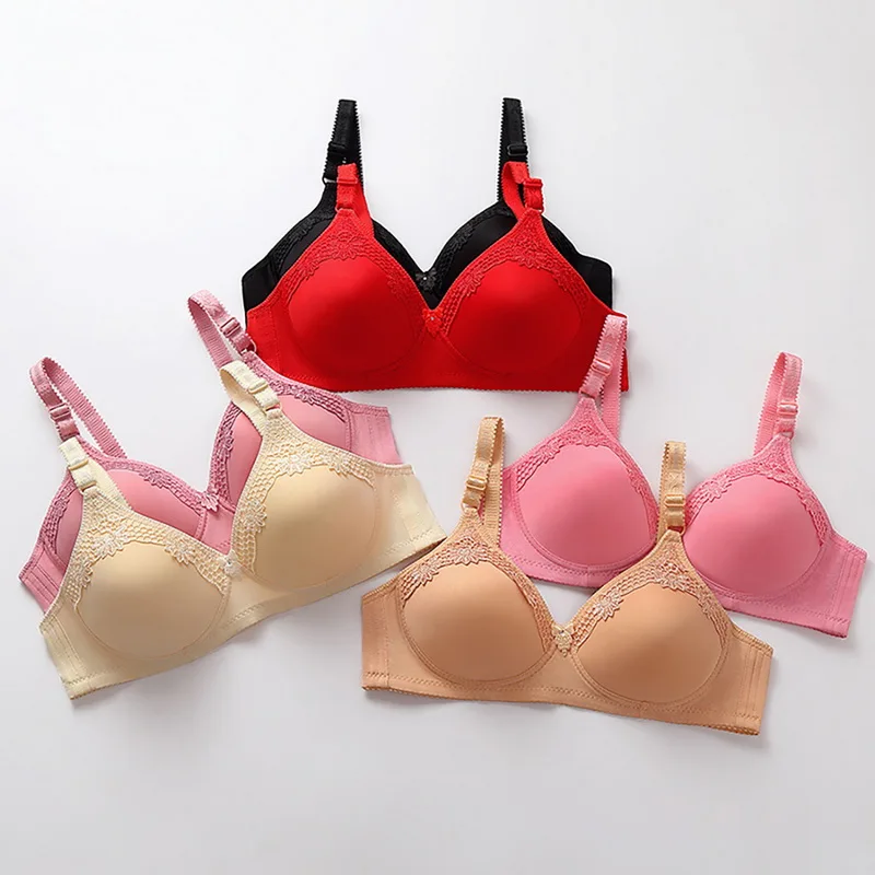 Women Wireless Push Up Bra Women Underwear Simple Brassiere Lady Sexy Lingerie Underwear Wire Free Bralette Thin AB Cup underwire bra