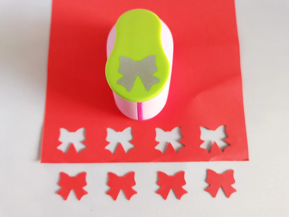 Spedizione Gratuita 1 "Bowknot A Forma Di Craft Punch Bow Paper Cutter Eva Foam Scrapbooking Noeud Papillon Hole Puncher