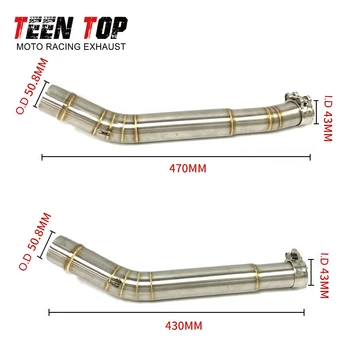 Motorcycle Exhaust Middle Link Pipe For Suzuki Hayabusa GSX1300R GSXR1300 Hayabusa 1300CC 2008-2015