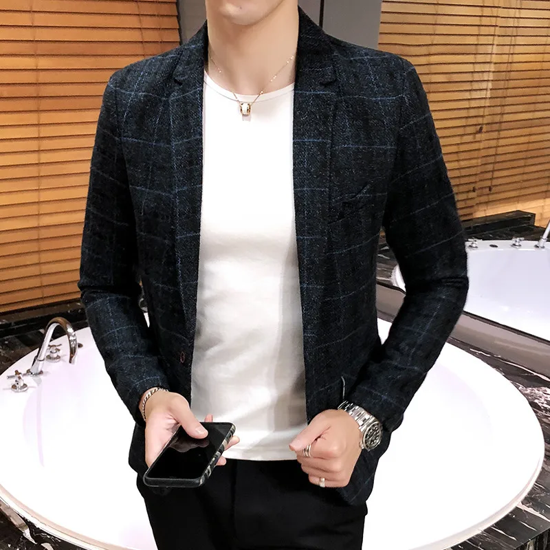 Men's Blazer Fashion Spring Summer Clothing Male Suit Jacket Gradient Color Casual Slim Fit Fancy Party Singer Blazzer Coat 4