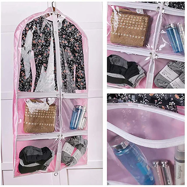 Kimbora Garment Bag 3-Pack Clear Dance Costume Garment Bags 35
