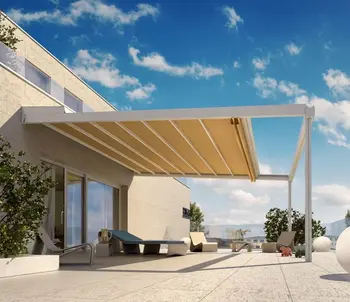 Pergola elettrica per gazebo da esterno in alluminio con luce a LED per kit per pergola da balcone da giardino, gazebo retrattile, parasole 1