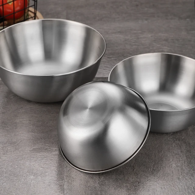 304 Stainless Steel Salad Bowl Kitchen Storage Bowls Set Egg Beater Mixing  Bowls Set Cooking Bowl Baking Accessory with Scale - AliExpress