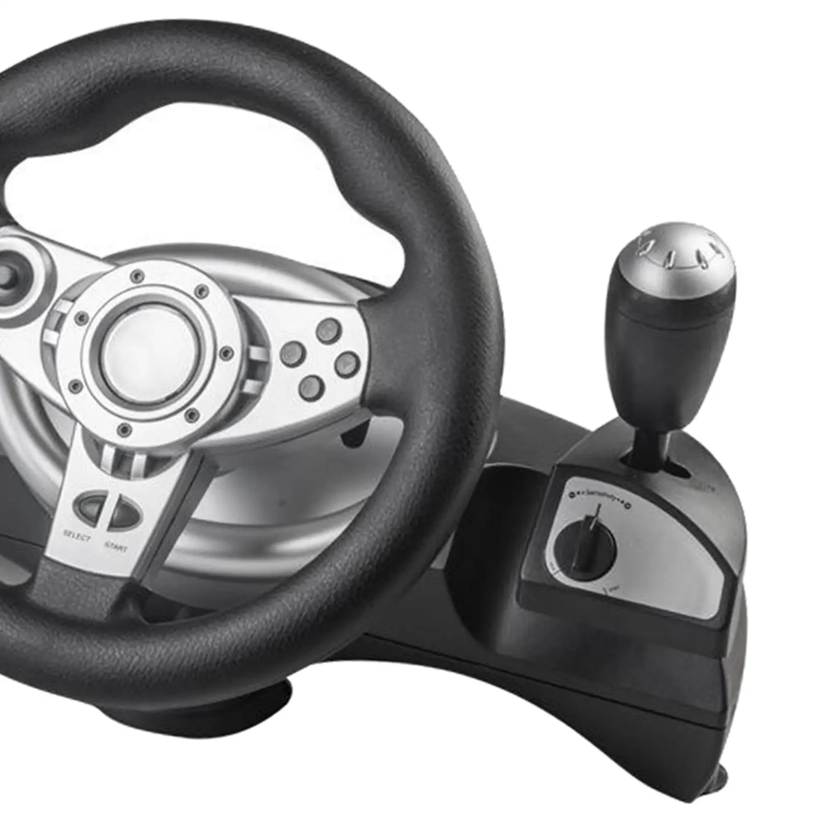 USB Car Racing Gaming Steering Wheel with Foot Brake Pedals Spring Loaded Feedback for PS4 PC Simulator
