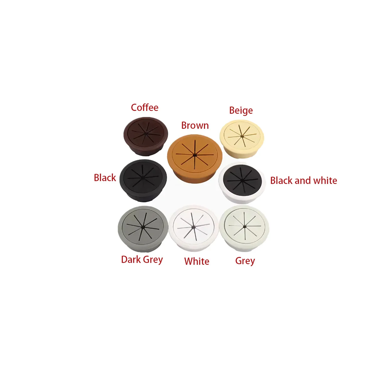 Computer Office Desk Decoration Ring/Office Desk Wiring Hole Cover Plate Desktop Wiring Box Decoration Ring