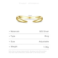 ANDYWEN – bagues réglables en argent Sterling 100% pour femmes, bijoux simples à la mode pour fête d'anniversaire, 925, 2024 5
