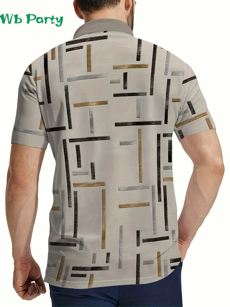 Simple Graphic T shirts Polo T shirt Men Lapel T-shirts for Men Fashion Casual Men's Shirts Mens Clothes Simple 3D Print Tops 9 Sac31d84732f048a9828eb1b0da619360V