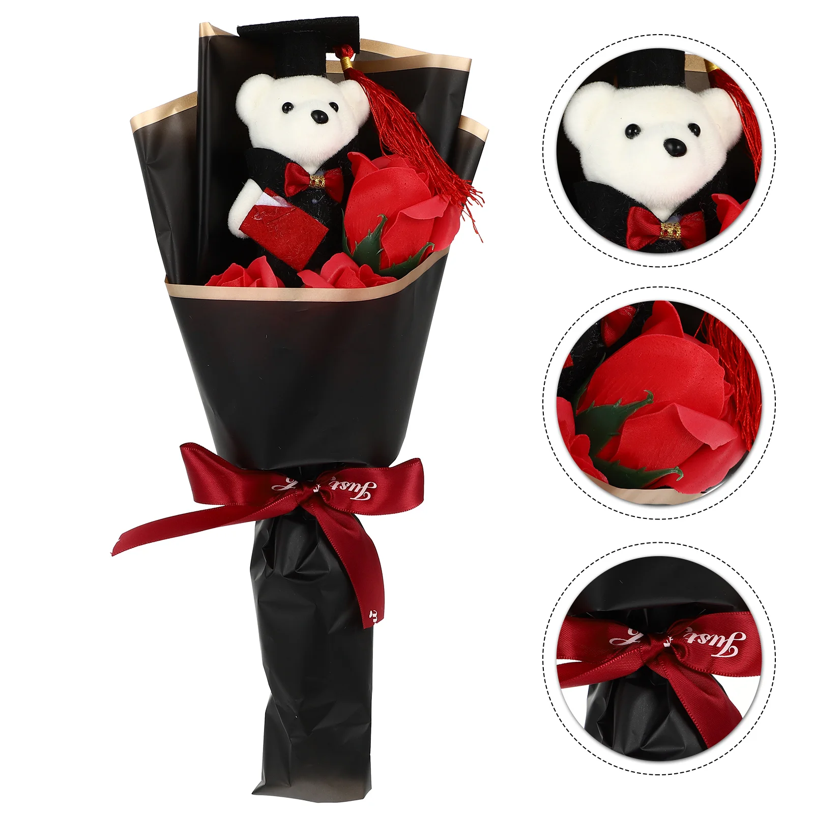 

Adorable Bear Bouquet Graduation Gift Bear Doll Unique Grad Flower Bouquet Decor