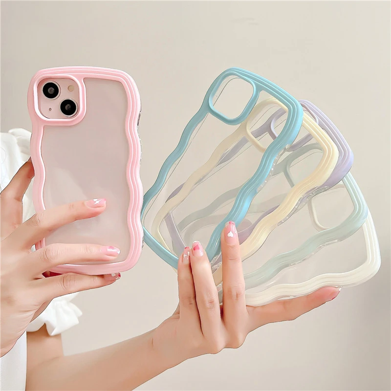 ULAK - Funda Compatible Con IPhone 11, Transparente Con Borde De Color, Híbrida A Prueba De