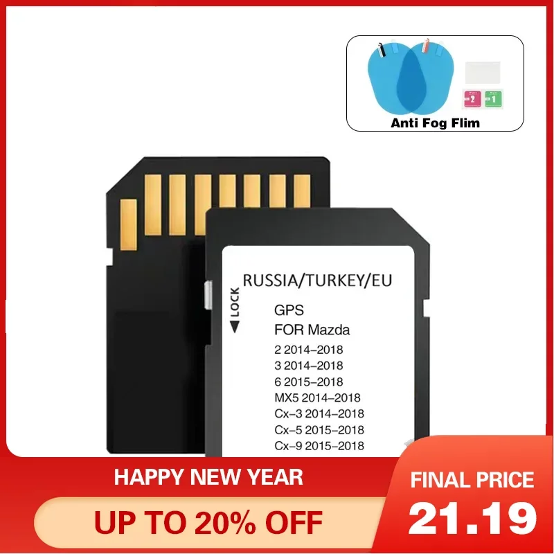 Scheda Sd Per Mazda 2/3/6/Cx3/Cx5/Cx9/Mx5 Sat Nav 2023 Mappe Gps Di Navigazione Full Eu Russia Turchia Ucraina 16Gb Spedizione Gratuita