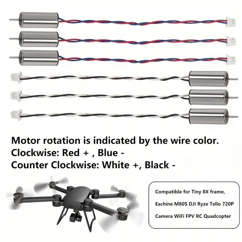 Moteur 716 7x16mm 19000KV 3.7V pour Drone RC Tiny Whoop