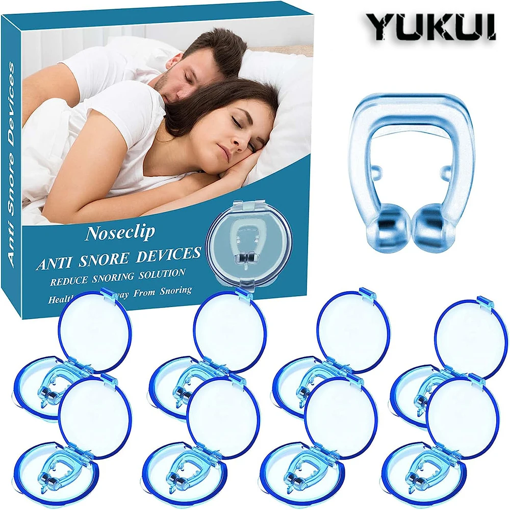 1-8PCS Anti Snoring Devices Silicone Magnetic Anti Snoring Nose Clip Easy Breathe Improve Sleeping Aid Apnea Guard Night Device 50pcs breath easy anti snoring patch nasal strips good sleeping stop snoring nose patches for adults children antisnore stickers