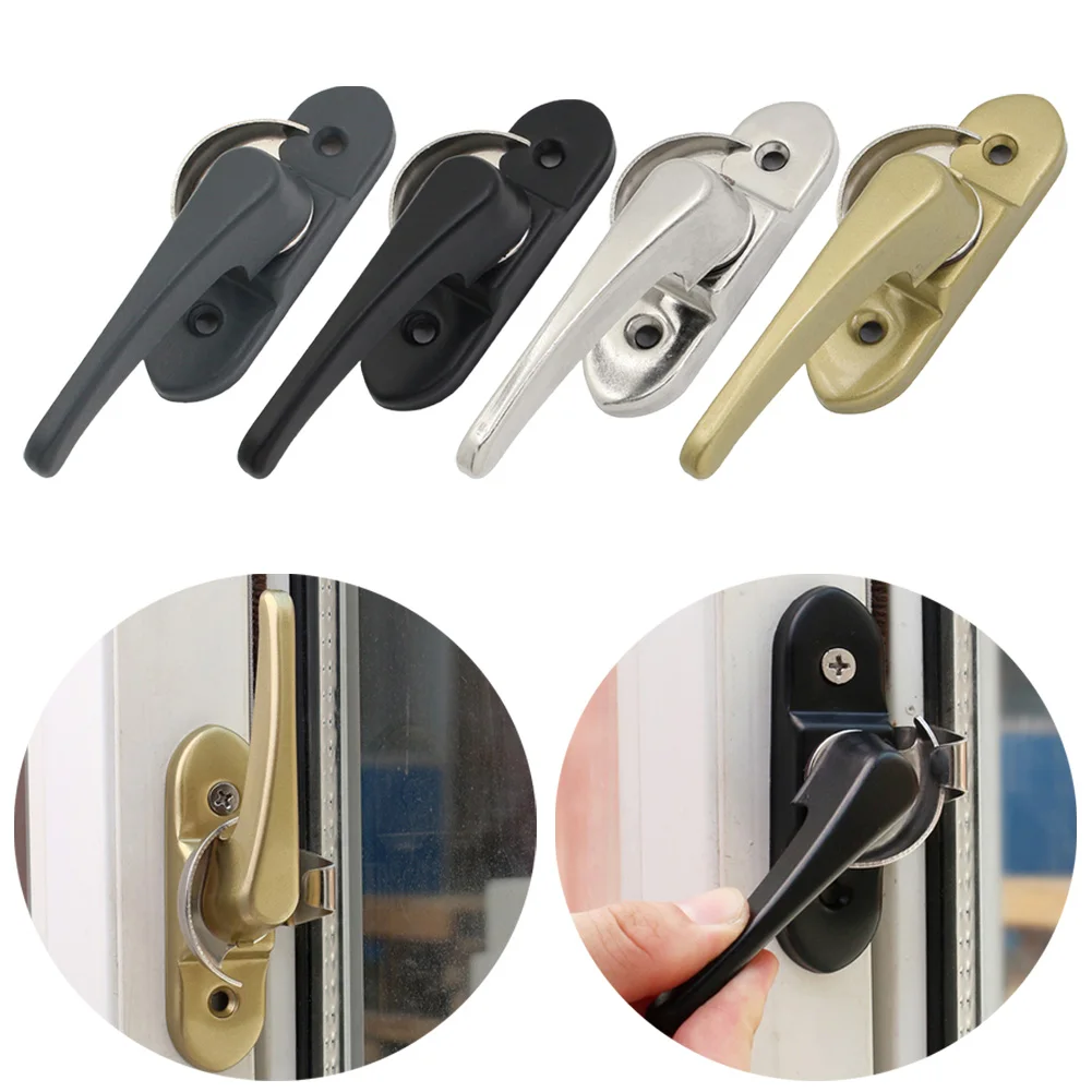 Doors Hasp Windows Anti-theft Children's Crescent Lock Jammer Sash Push-pull Security Aluminum Alloy