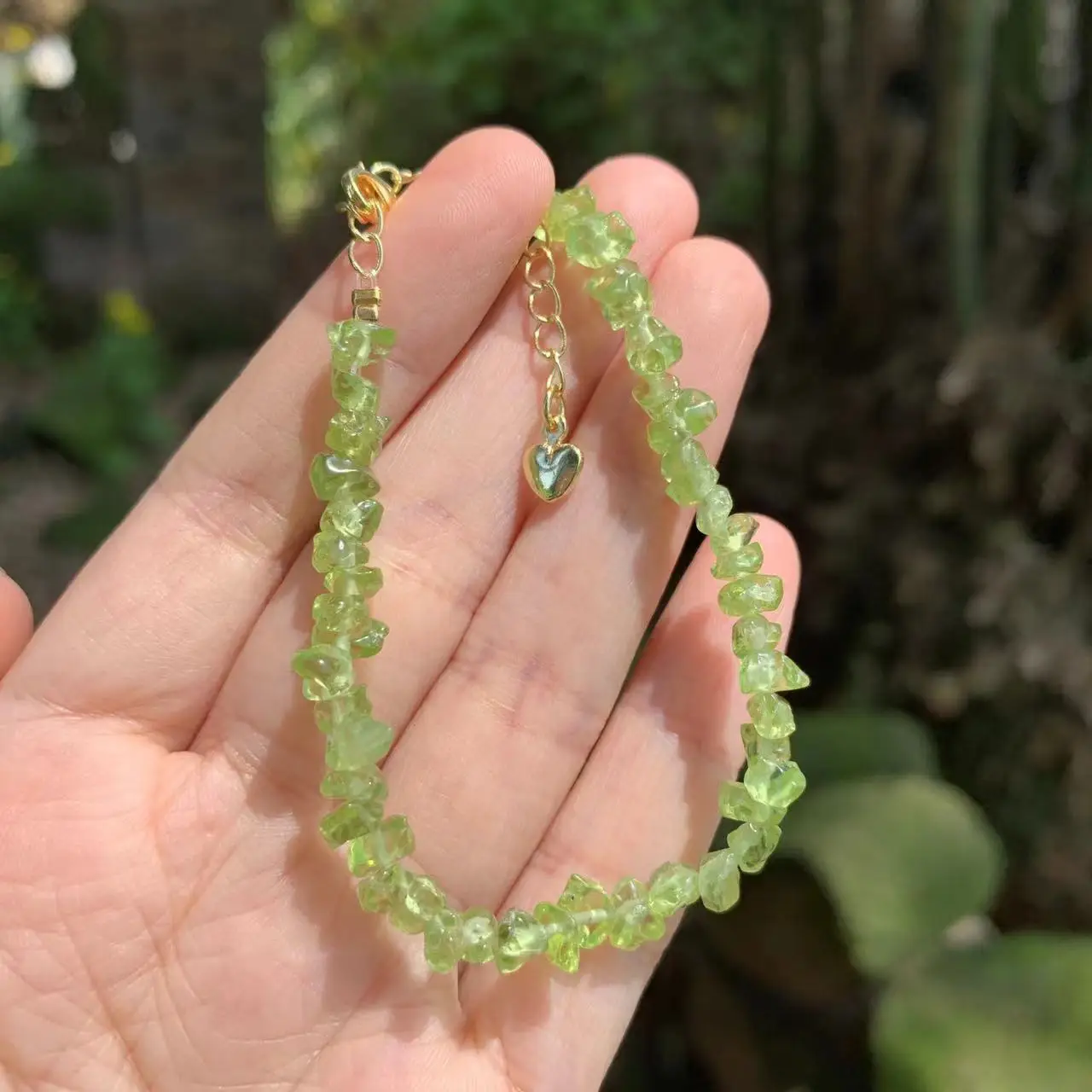 Peridot Ancient Tides Beaded Crystal Bracelet Luna Tide