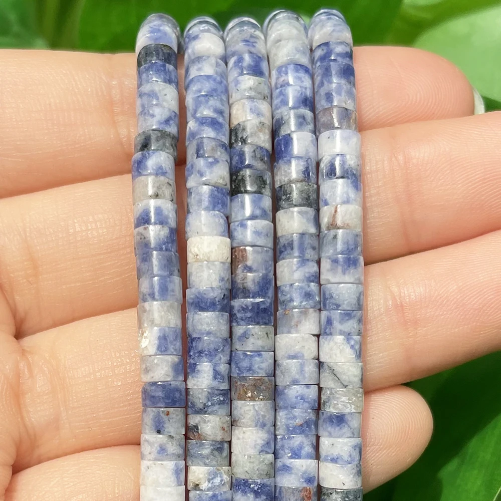 Natürliche Türkise Quarz Lapislazuli Rondelle Spacer Perlen 4*2mm Flache Runde Scheibe Stein Perlen für Schmuck DIY Machen Armband – Detail 23