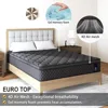 Queen Mattress,14 Inch Hybrid Mattress Black,Euro Top Mattress Medium Firm for Back & Lumbar Support,100 Night Trial, Individual 3
