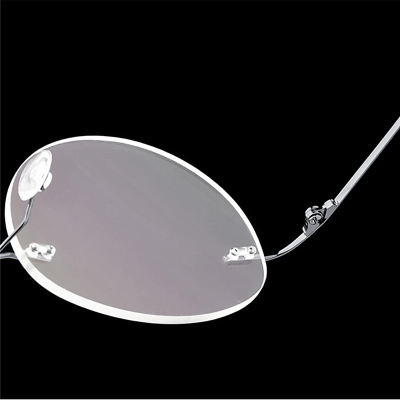 Rimless Prescription Glasses For Myopia -0.5 to -8.0 Men Women Framless Titanium Alloy Blue Light Blocking or Photochromic F017